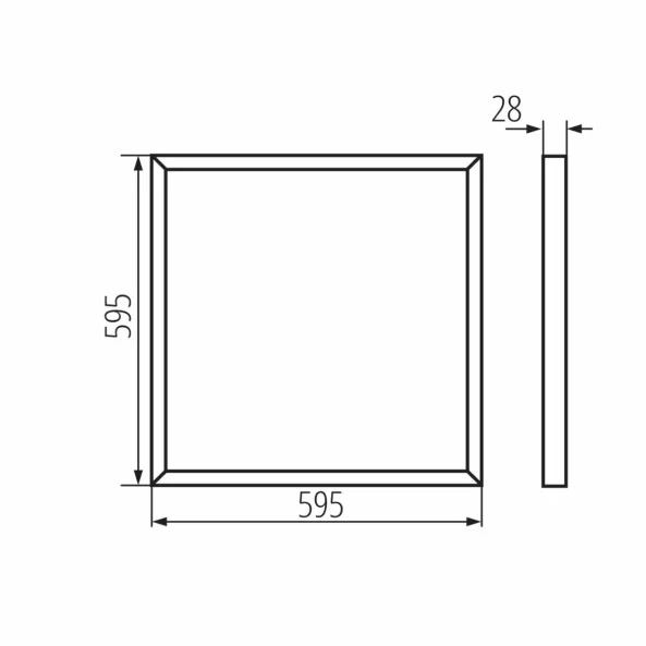 KANLUX 31173 PANEL LEDN2 BAREV 40W 4000K SLIM IP20