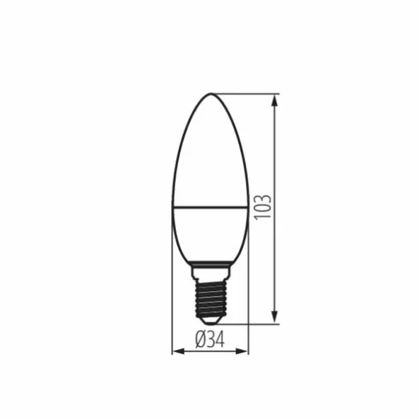 KANLUX 36687 BEC LED IQ-LED C35E14 5.9W-CW 806lm (27299 33733)