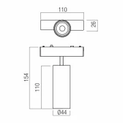 ARELUX XTINY XT31WW SP SBK 9W 48V 3000K