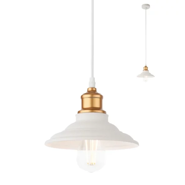 REDO 01-1293 SPINNER 1XE27 SAND WH + GOLD