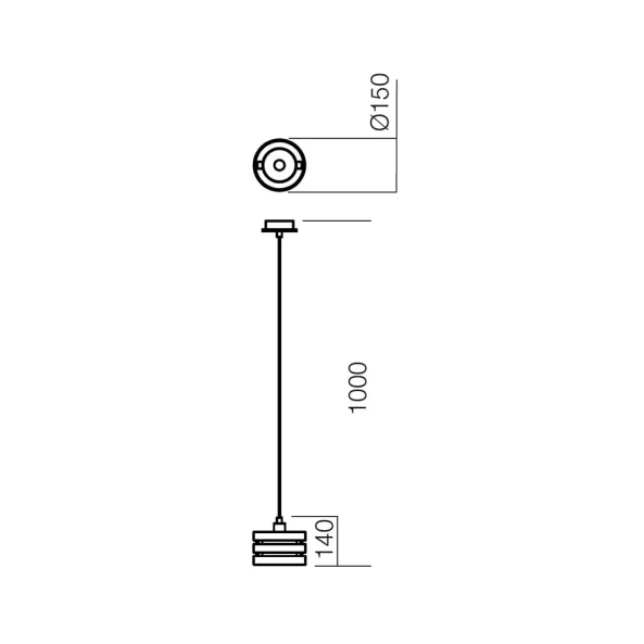 REDO 01-475 KIM SUSP 1X40W E14