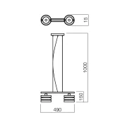 REDO 01-477 KIM SUSP 2X40W E14