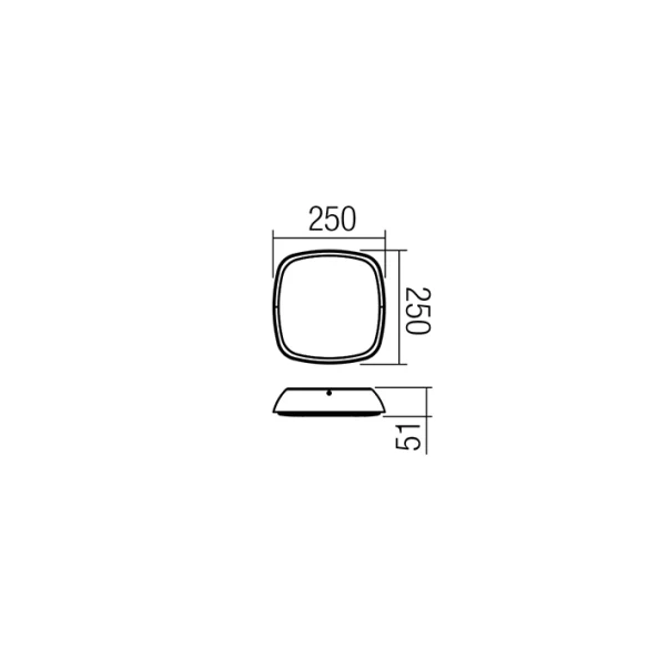 REDO PLAFONIERA 9537 TWILL LWD 20W IP65 3000K WH