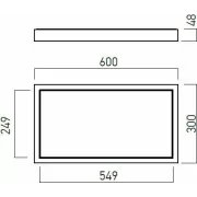XCASE SQUARE 300X600 30W 4000 K / CSQ3060NW