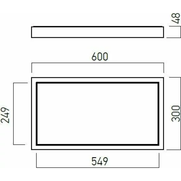 XCASE SQUARE 300X600 30W 4000 K / CSQ3060NW