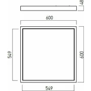 XCASE SQUARE 600X600 40W 4000K/ CSQ6060NW