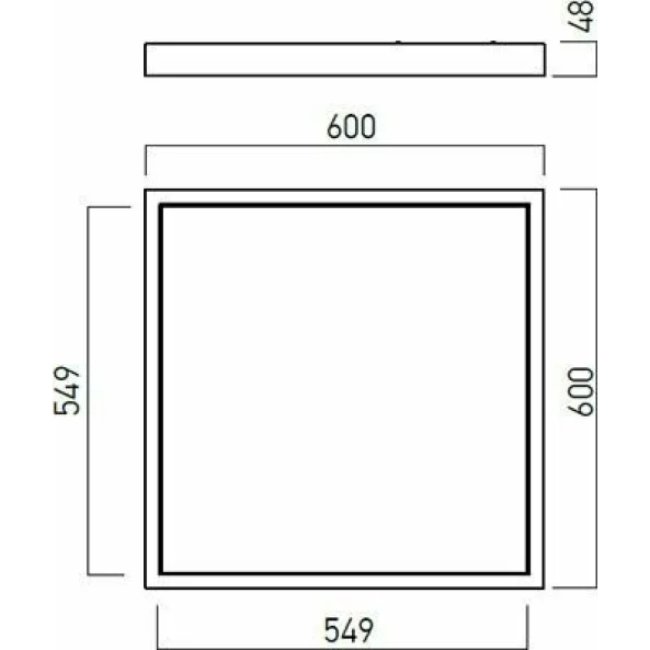 XCASE SQUARE 600X600 40W 4000K/ CSQ6060NW