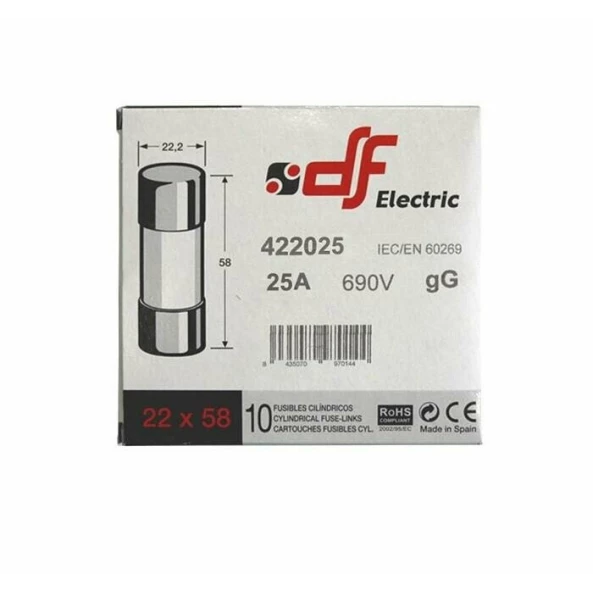 SIG.CILINDRICE 22X58MM 25A