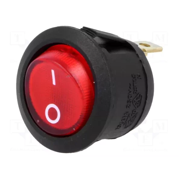 INTRERUPATOR ROCKER 2 POZ. SPST ON-OFF RETINERE R13112B02BR2N2