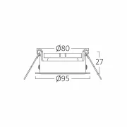 CARCASA NEAGRA ROTUND GU10 TETRA BR-BH03-04121