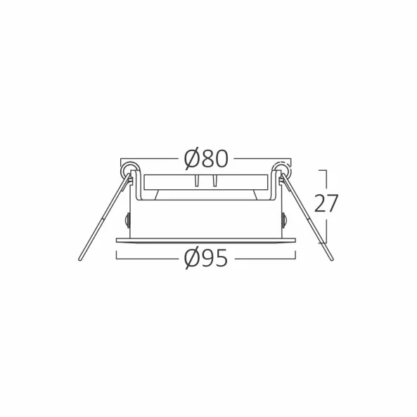 CARCASA NEAGRA ROTUND GU10 TETRA BR-BH03-04121