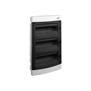 COFRET DE DISTRIBUTIE DIN PLASTIC MONTARE APARENTA USA TRANPARENTA IP40 3 RANDURI 3X18 MOD.E