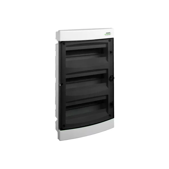 COFRET DE DISTRIBUTIE DIN PLASTIC MONTARE APARENTA USA TRANPARENTA IP40 3 RANDURI 3X18 MOD.E