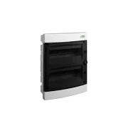 COFRET DE DISTRIBUTIE DIN PLASTIC MONTARE INCASTRATA USA TRANSPARENTA IP40 1 RAND 18 MOD.E