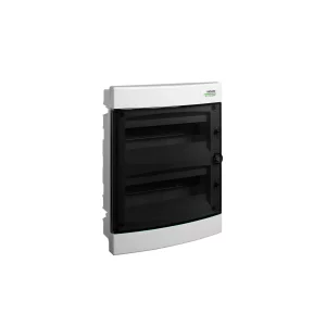 COFRET DE DISTRIBUTIE DIN PLASTIC MONTARE INCASTRATA USA TRANSPARENTA IP40 1 RAND 18 MOD.E