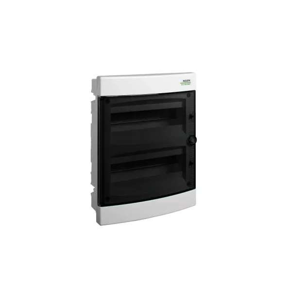 COFRET DE DISTRIBUTIE DIN PLASTIC MONTARE INCASTRATA USA TRANSPARENTA IP40 1 RAND 18 MOD.E