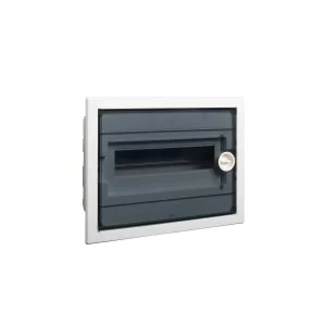 COFRET DE DISTRIBUTIE DIN PLASTIC MONTARE INCASTRATA USA TRANSPARENTA IP40 3 RANDURI 3X12 MOD.E
