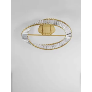 NOVA LUCE 9333060 AURELIA PLAFONIERA GOLD METAL &amp; CRYSTAL LED 36W