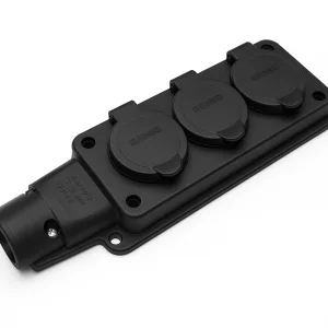 PRIZA CAUCIUC 3P PT NEGRU-T 16A