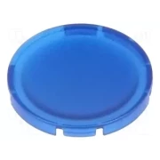 BUTON LENS TRANSPARENT FLUSH ALBASTRU