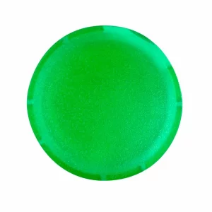 BUTTON LENS TRANSPARENT FLUSH GREEN