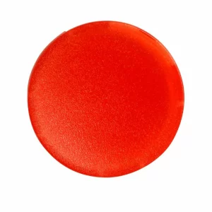 BUTTON LENS TRANSPARENT FLUSH RED