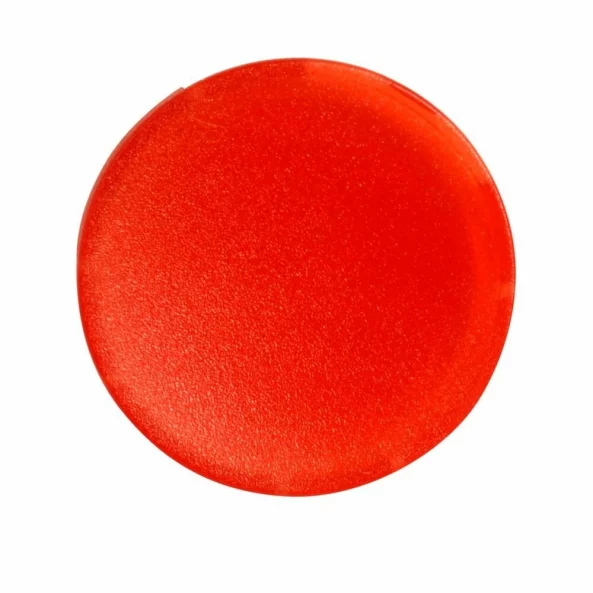 BUTTON LENS TRANSPARENT FLUSH RED