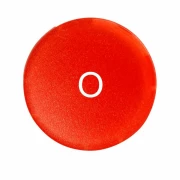LENTILA BUTON TRANSPARENTA INGROPATA STOP 0 ROSU