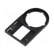 LABEL MOUNT WITHOUT LABEL ROUNDED BLACK WIDTH 30MM