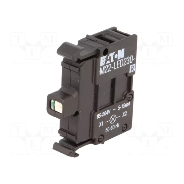 LED LIGHT ELEMENT SCREW CONNECTION FRONT MOUNT 85-264VAC 5-15MA RED