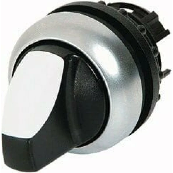 SELECTOR SWITCH ILLUMINATED 2 POSITIONS SPRING-RETURN TITAN RING 40? WHITE