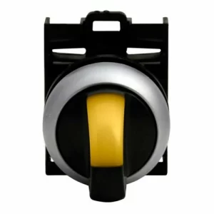SELECTOR SWITCH ILLUMINATED 2 POSITIONS SPRING-RETURN TITAN RING 40? YELLOW