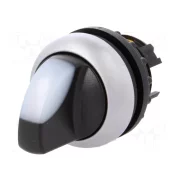 SELECTOR SWITCH ILLUMINATED 3 POSITIONS SPRING-RETURN TITAN RING 40? WHITE