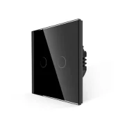 PANEL ACTIONARE DUBLU 86X86MM NEGRU GP003B