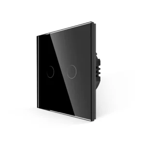 PANEL ACTIONARE DUBLU 86X86MM NEGRU GP003B