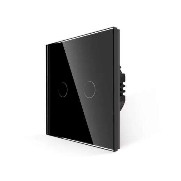 PANEL ACTIONARE DUBLU 86X86MM NEGRU GP003B