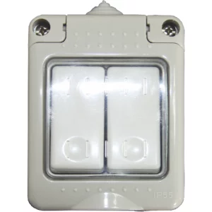INTRERUPATOR DUBLU PT IP55 10A - PACIFIC