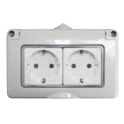 PRIZA SCHUKO DUBLA PT IP55 16A - PACIFIC