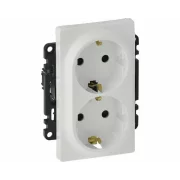 MODUL PRIZA DUBLA CU IMPAMANTARE 220V MPD010W