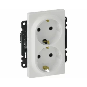 MODUL PRIZA DUBLA CU IMPAMANTARE 220V MPD010W