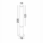 NOVA LUCE 9030108 STALP IMAN DARK ANTRACITE 43W 3000K 205CM IP65