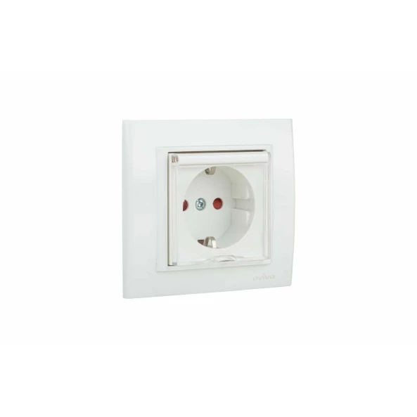 PRIZA SCHUKO PROT COPII CAPAC MINA NAT. ALB OV00439