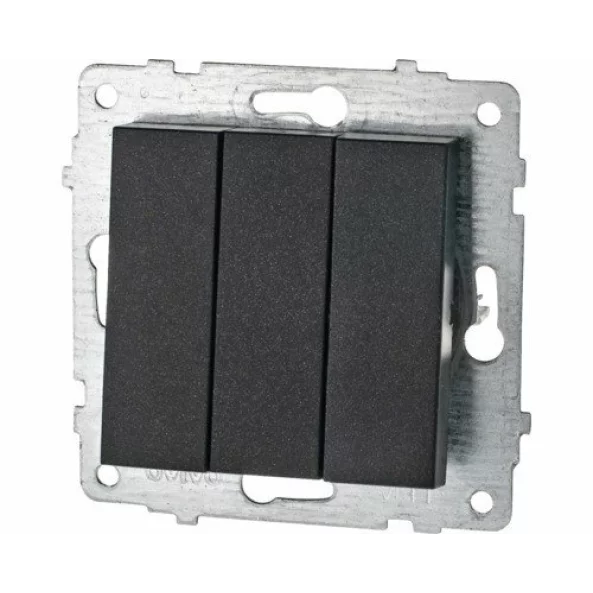 INTRERUPATOR TRIPLU QUANTUM NEGRU MECANISM OV00795