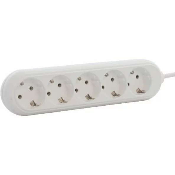 PRELUNGITOR 5 PRIZE ALB 1.5M CP CABLU 3X1.5 ST00907