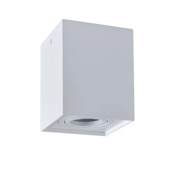 SPOT PT TAVAN PATRAT 1XGU10 ALB 80X80X84 MM METAL ST01155