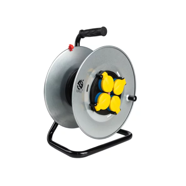 VIPEX DERULATOR METALIC 50M 4 PRIZE IP44 CABLU 3X2.5 ST00164
