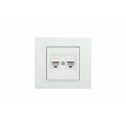 PRIZA DATE DUBLA CAT6 MINA NAT. ALB OV00446