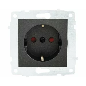 PRIZA SCHUKO CU PROT.COPIISTQUANTUM NEGRU MECANISM OV00800