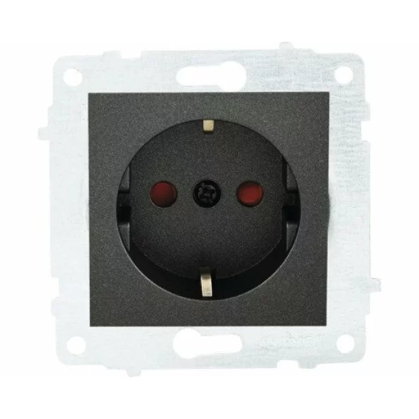 PRIZA SCHUKO CU PROT.COPIISTQUANTUM NEGRU MECANISM OV00800