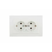 PRIZA SCHUKO DUBLA MINA NAT. ALB OV00441